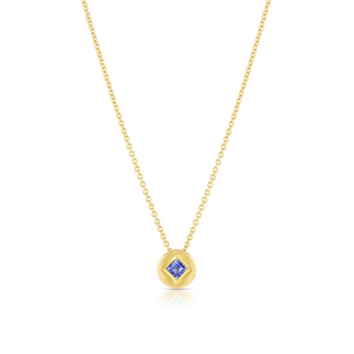 STARDUST ROUND NECKLACE - Blue Sapphire