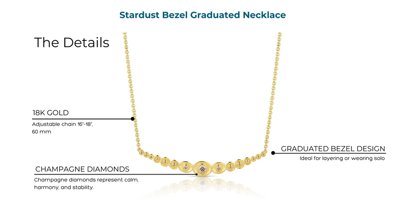 STARDUST BEZEL GRADUATED NECKLACE