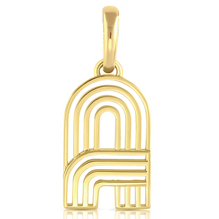 Disco Initial Charm A in 18K Gold