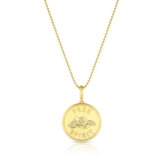 FREE SPIRIT GOLD MEDALLION CHARM
