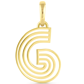 Disco Initial Charm G in 18K Gold