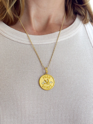 FREE SPIRIT GOLD MEDALLION CHARM