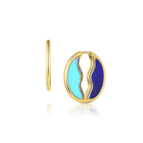 SO WAVY STONE HOOPS