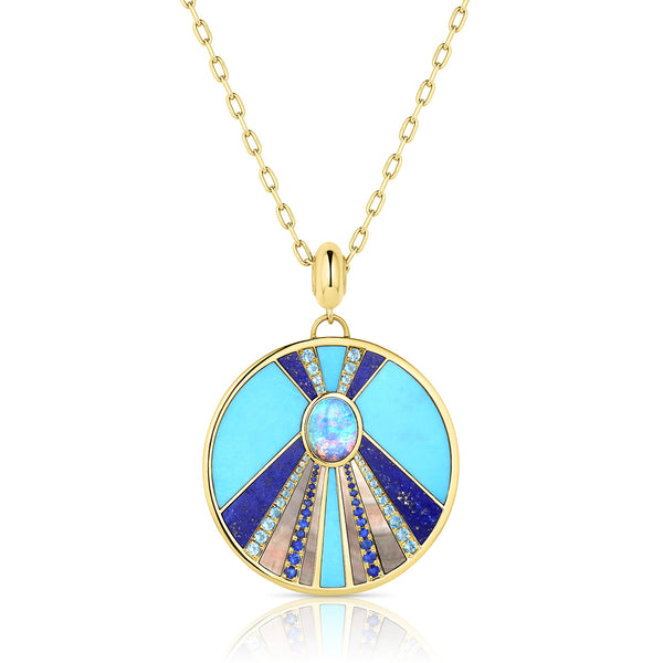 SUN STONE PENDANT NECKLACE