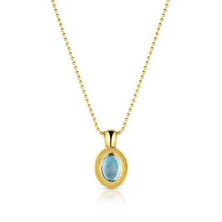 JUMBO OVAL BEZEL PENDANT NECKLACE