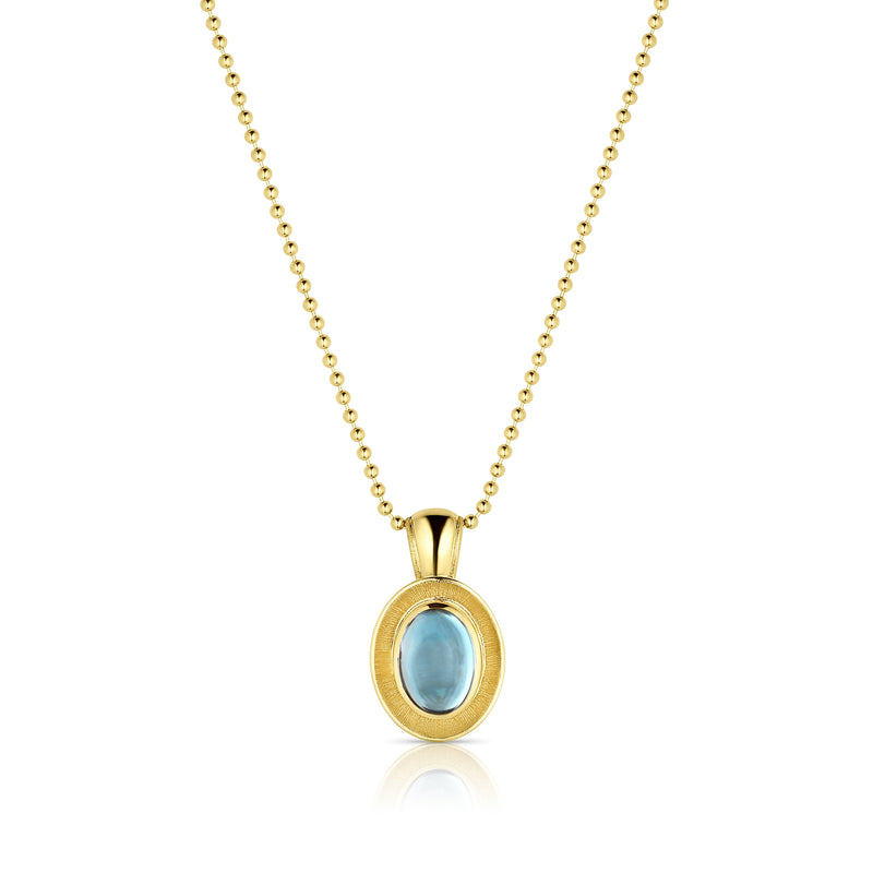 JUMBO OVAL BEZEL PENDANT NECKLACE