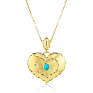 SO WAVY HEART PENDANT NECKLACE