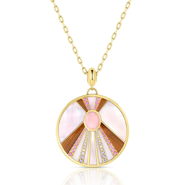 SUN STONE PENDANT NECKLACE