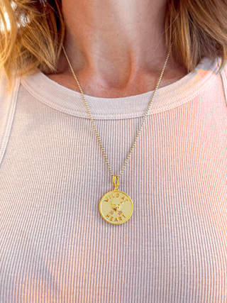 WILD AT HEART GOLD MEDALLION CHARM