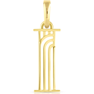 Disco Initial Charm I in 18K Gold