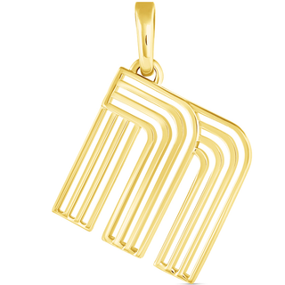 Disco Initial Charm M in 18K Gold