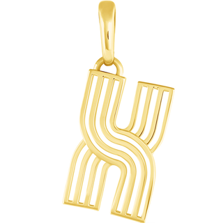 Disco Initial Charm X in 18K Gold