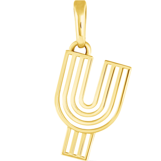 Disco Initial Charm Y in 18K Gold