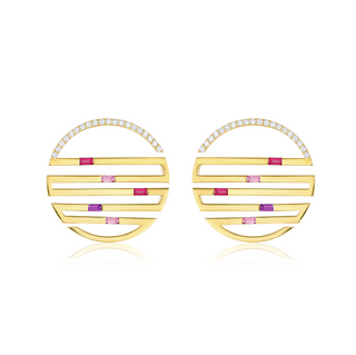 Solara Front Diamond Hoops